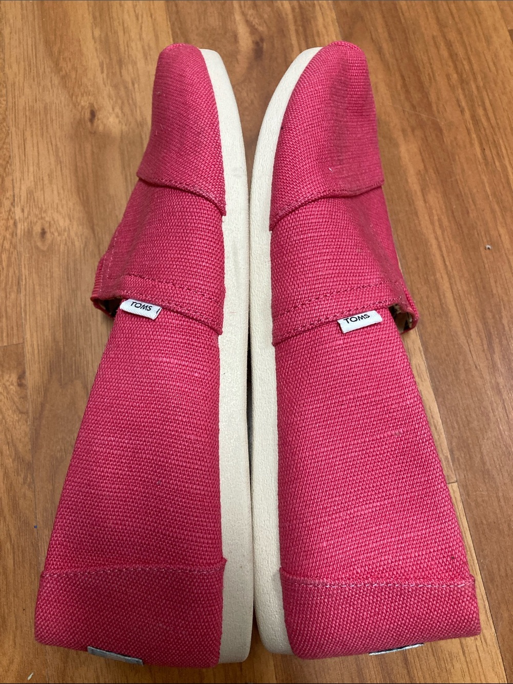 Toms Raspberry Canvas Slip-On Flats - Picture 3 of 6